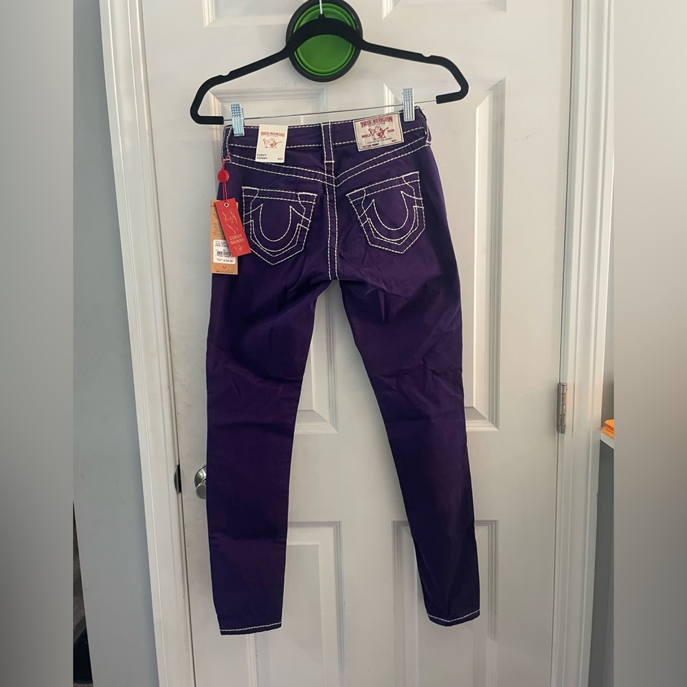 Purple True Religion Jennie Curvy - mid-rise SZE 25